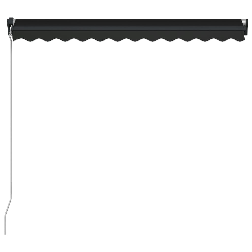Luifel Handmatig Uittrekbaar Met Led 300X250 Cm Antraciet