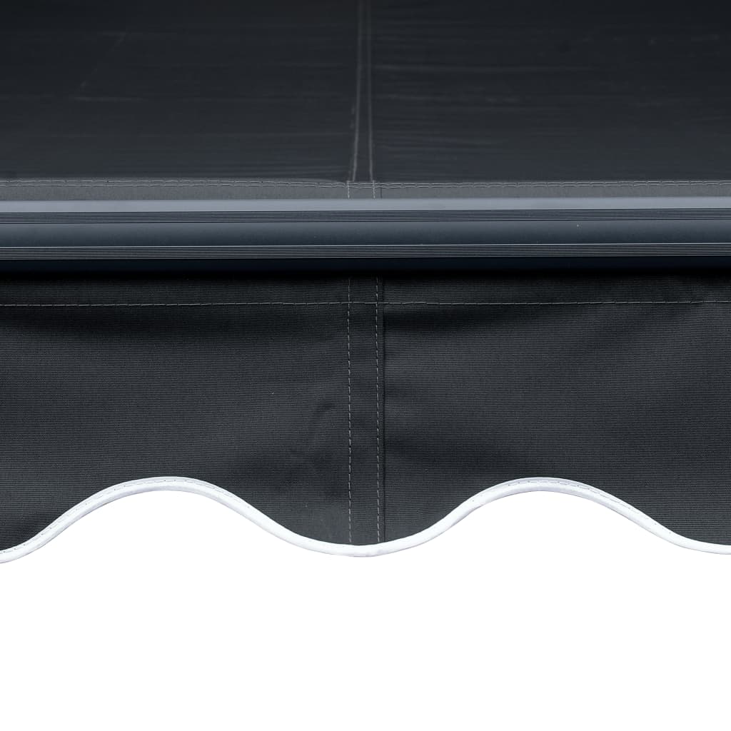 Luifel Handmatig Uittrekbaar Met Led 300X250 Cm Antraciet