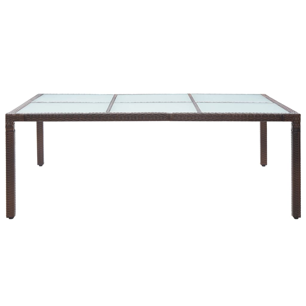 Tuintafel 200X150X74 Cm Poly Rattan Bruin