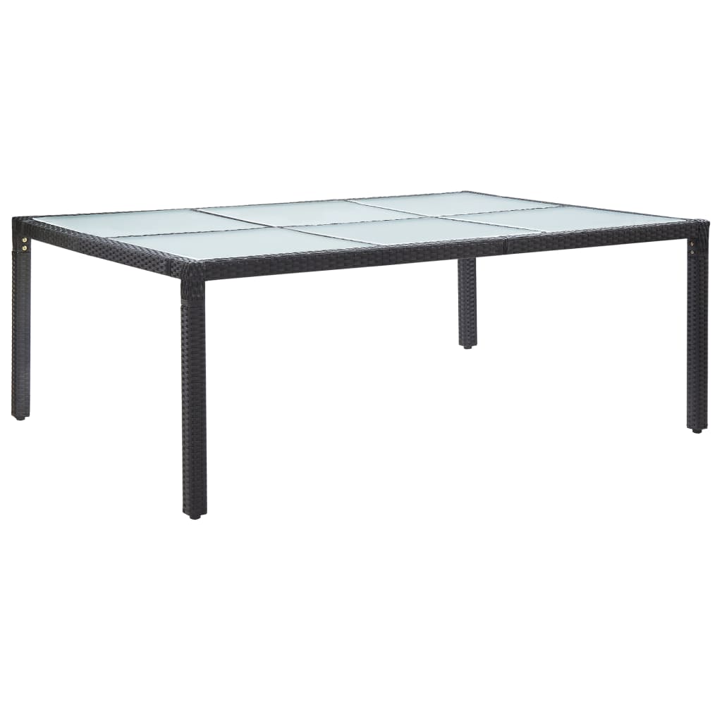 Tuintafel 200X150X74 Cm Poly Rattan Zwart