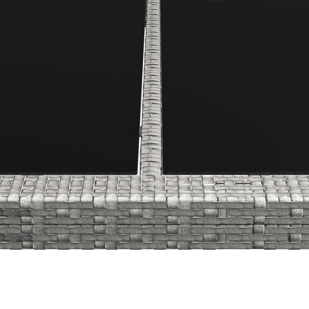 Tuintafel 200X150X74 Cm Poly Rattan Grijs