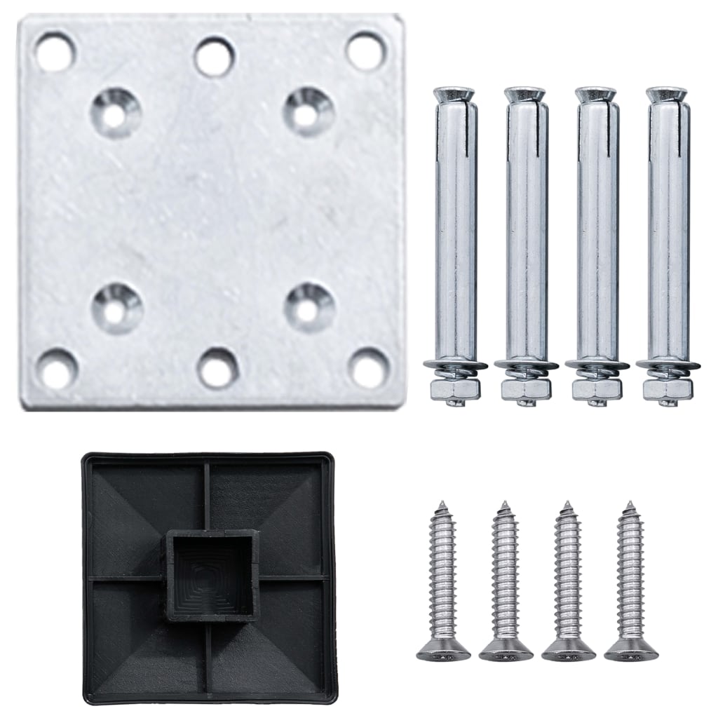 Schuttingset 6 Vierkant En 1 Schuin 1138X186 Cm Hkc Grijs