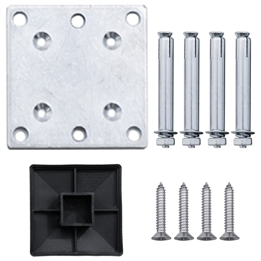 Schuttingset 7 Vierkant En 1 Schuin 1311X186 Cm Hkc Grijs