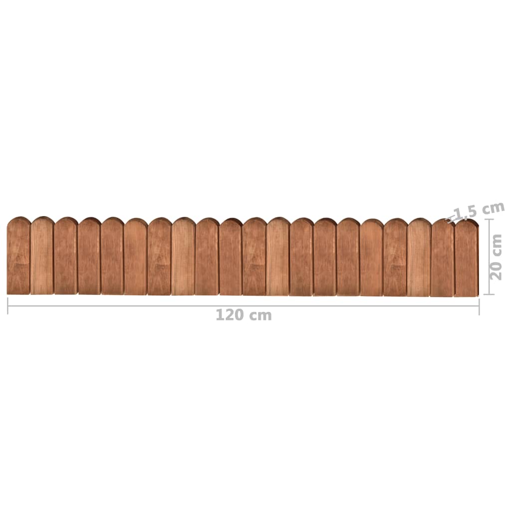 Rasenkanten 2 St 120 cm imprägniertes Kiefernholz