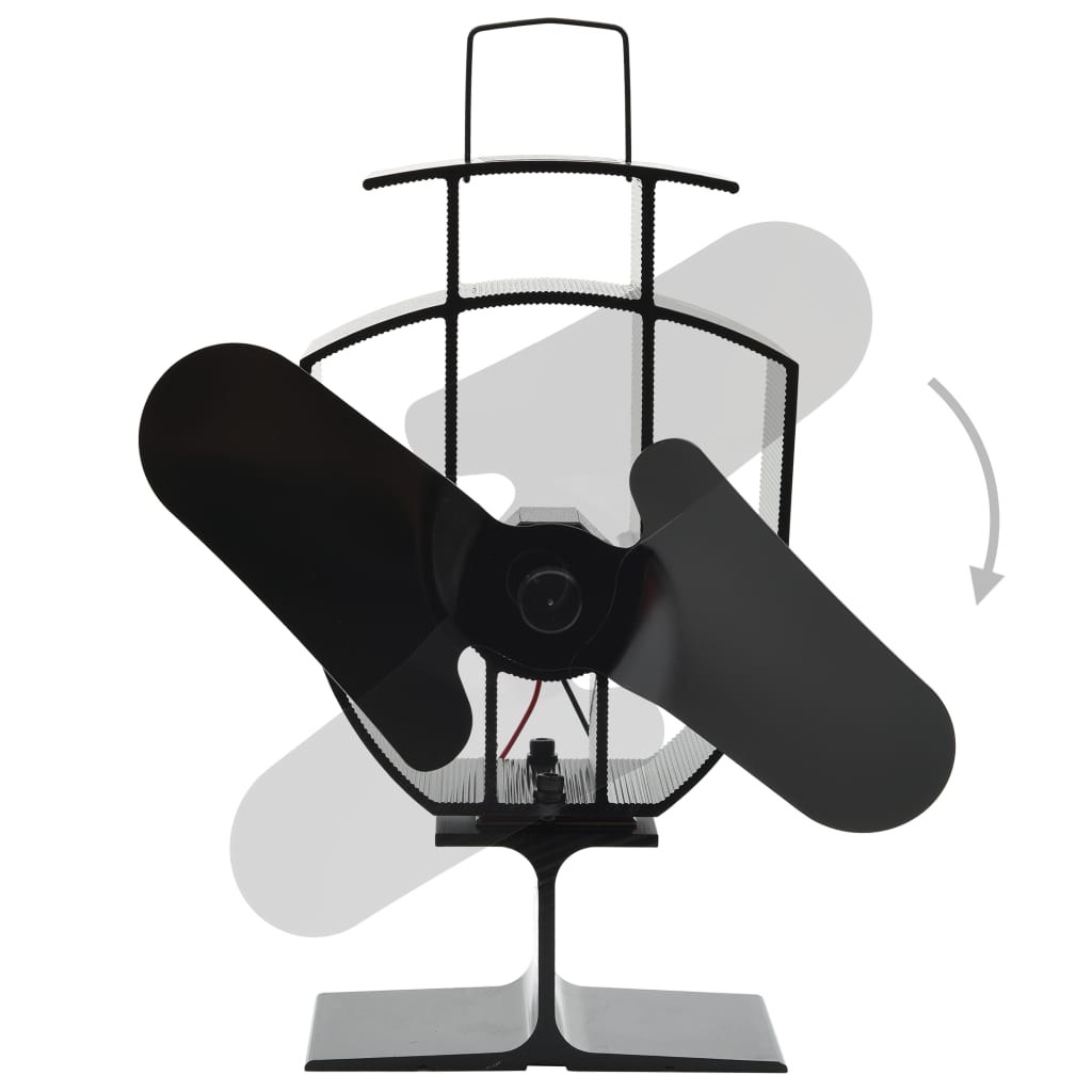 Kachelventilator Met 2 Vinnen Zwart