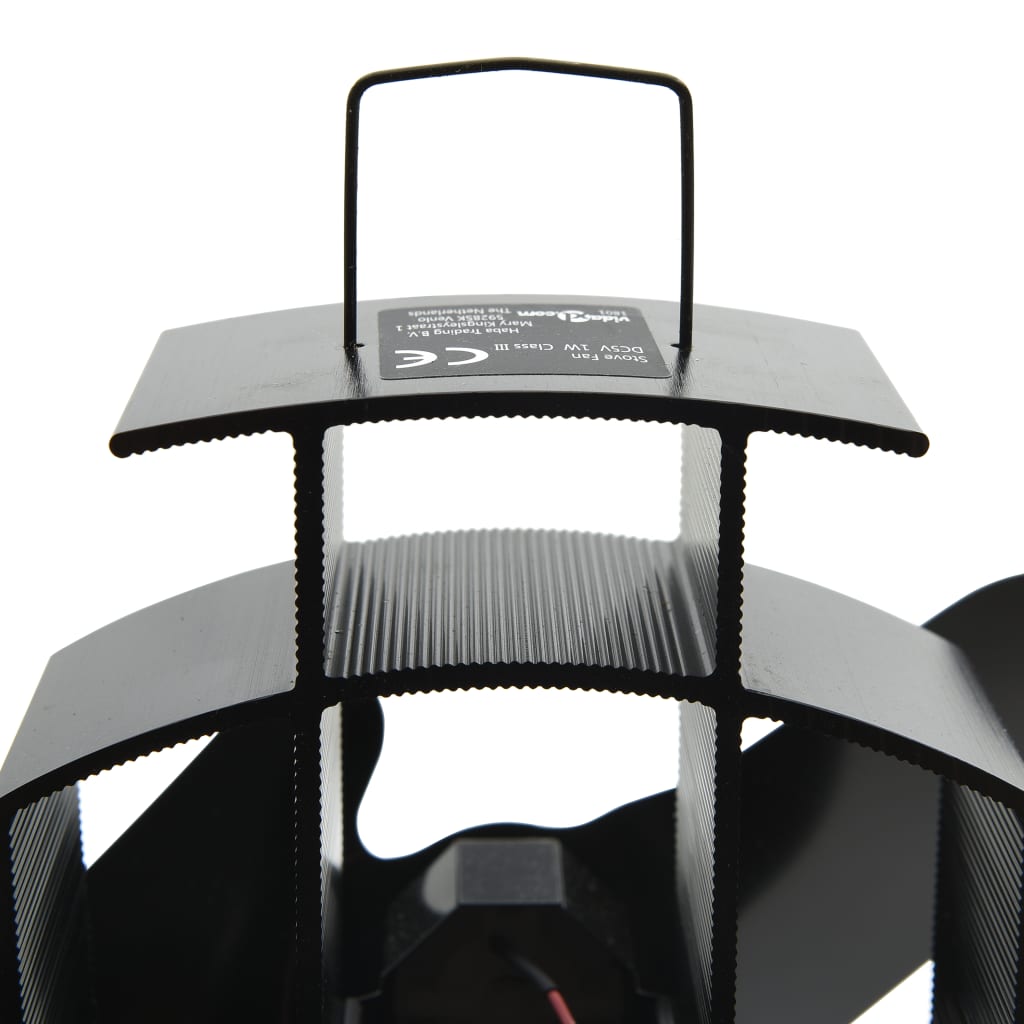 Kachelventilator Met 2 Vinnen Zwart