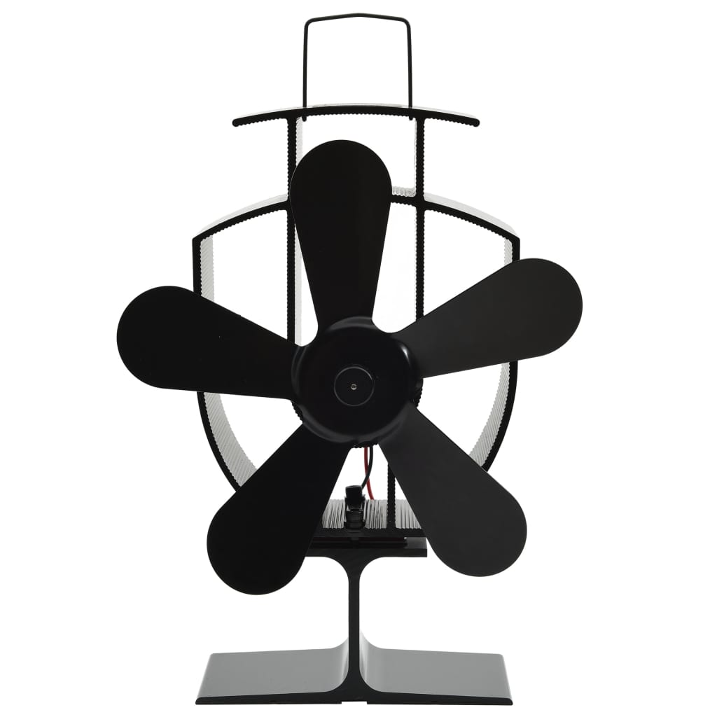 Kachelventilator Met 5 Vinnen Zwart