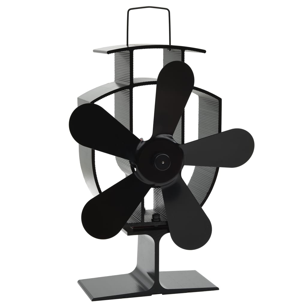 Kachelventilator Met 5 Vinnen Zwart
