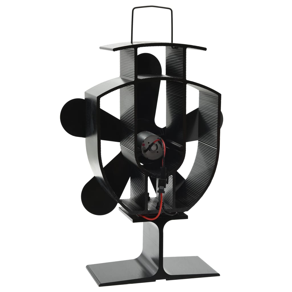 Kachelventilator Met 5 Vinnen Zwart