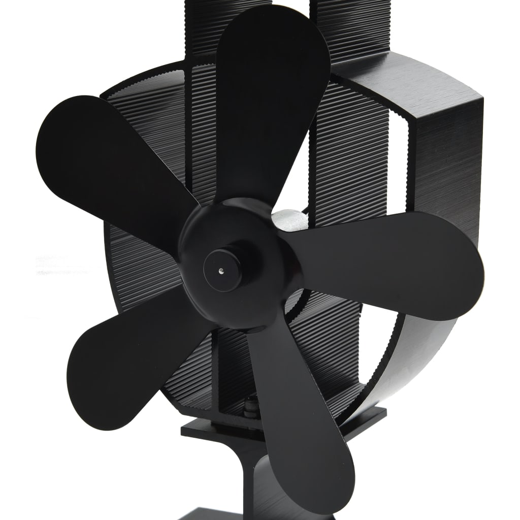 Kachelventilator Met 5 Vinnen Zwart