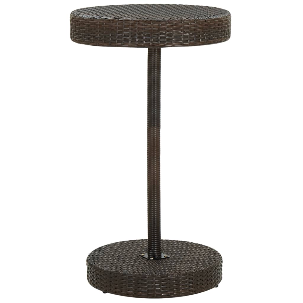 Tuintafel 60,5X106 Cm Poly Rattan Bruin