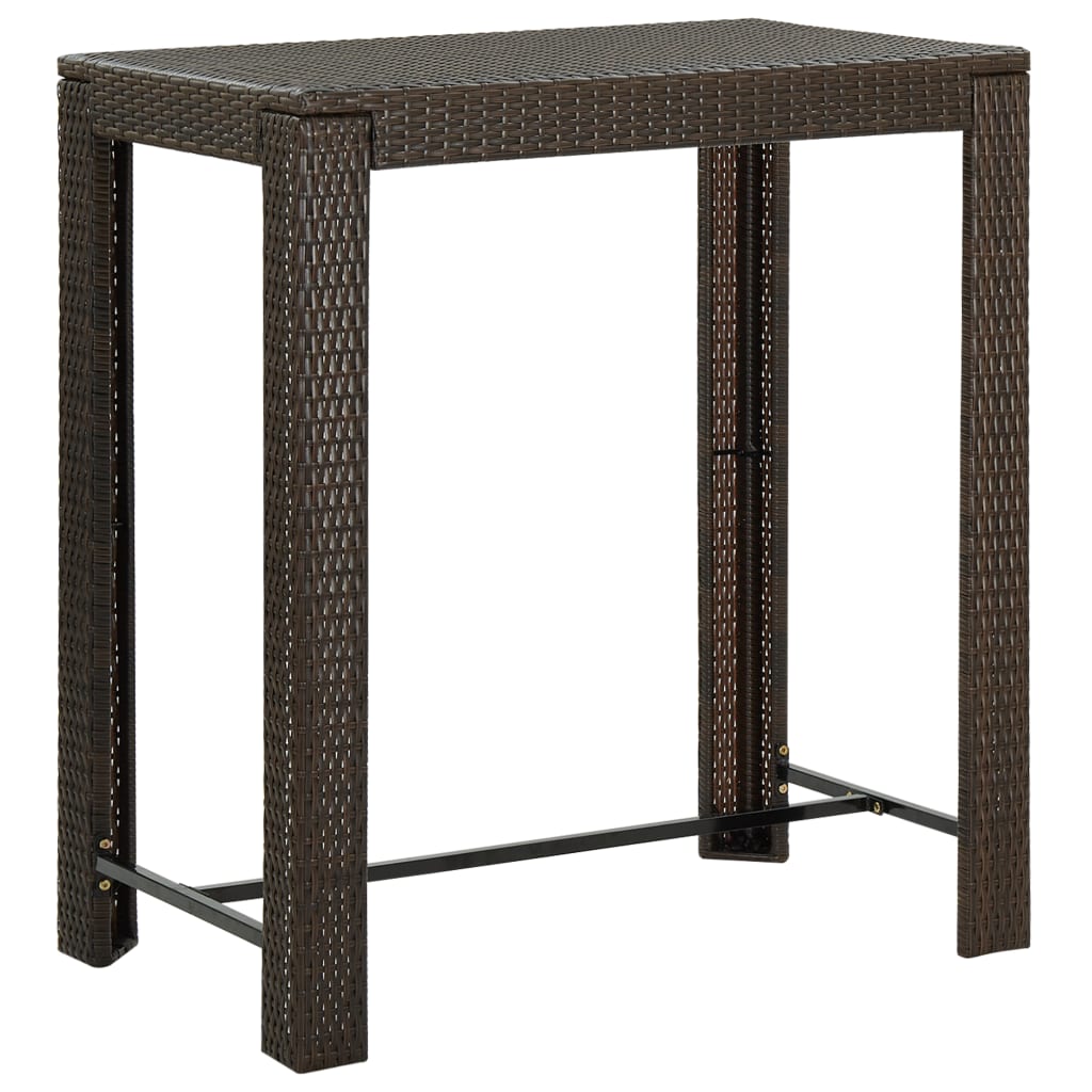 Tuinbartafel 100X60,5X110,5 Cm Poly Rattan Bruin