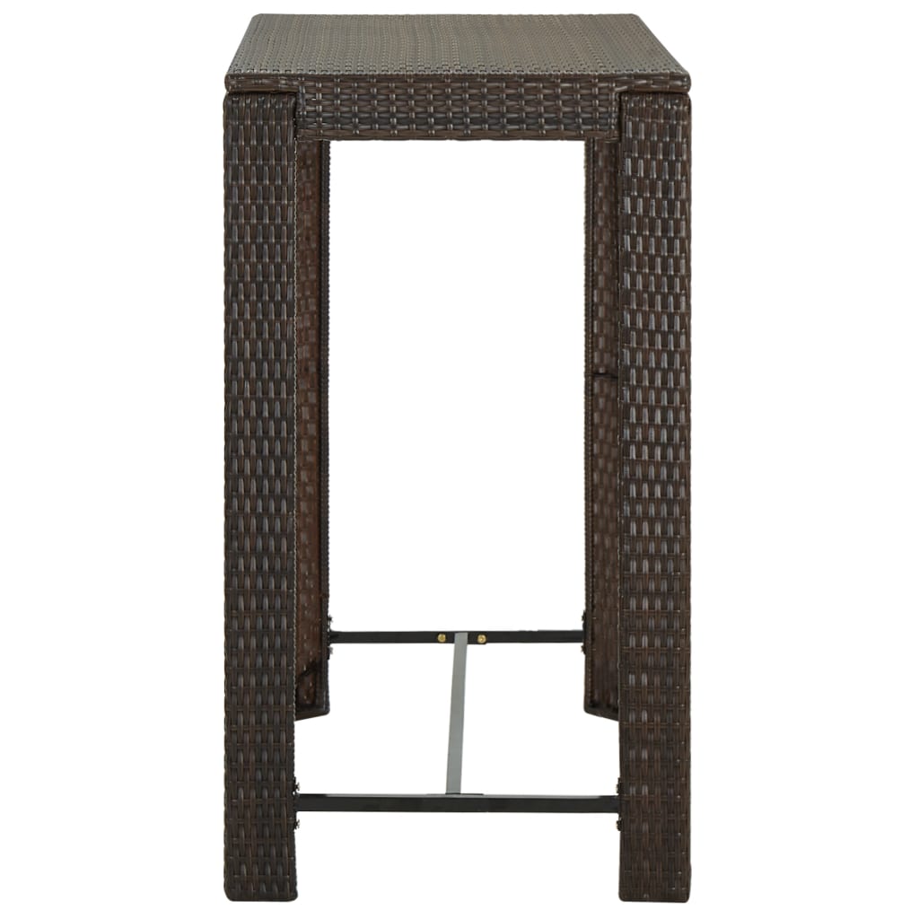 Tuinbartafel 100X60,5X110,5 Cm Poly Rattan Bruin