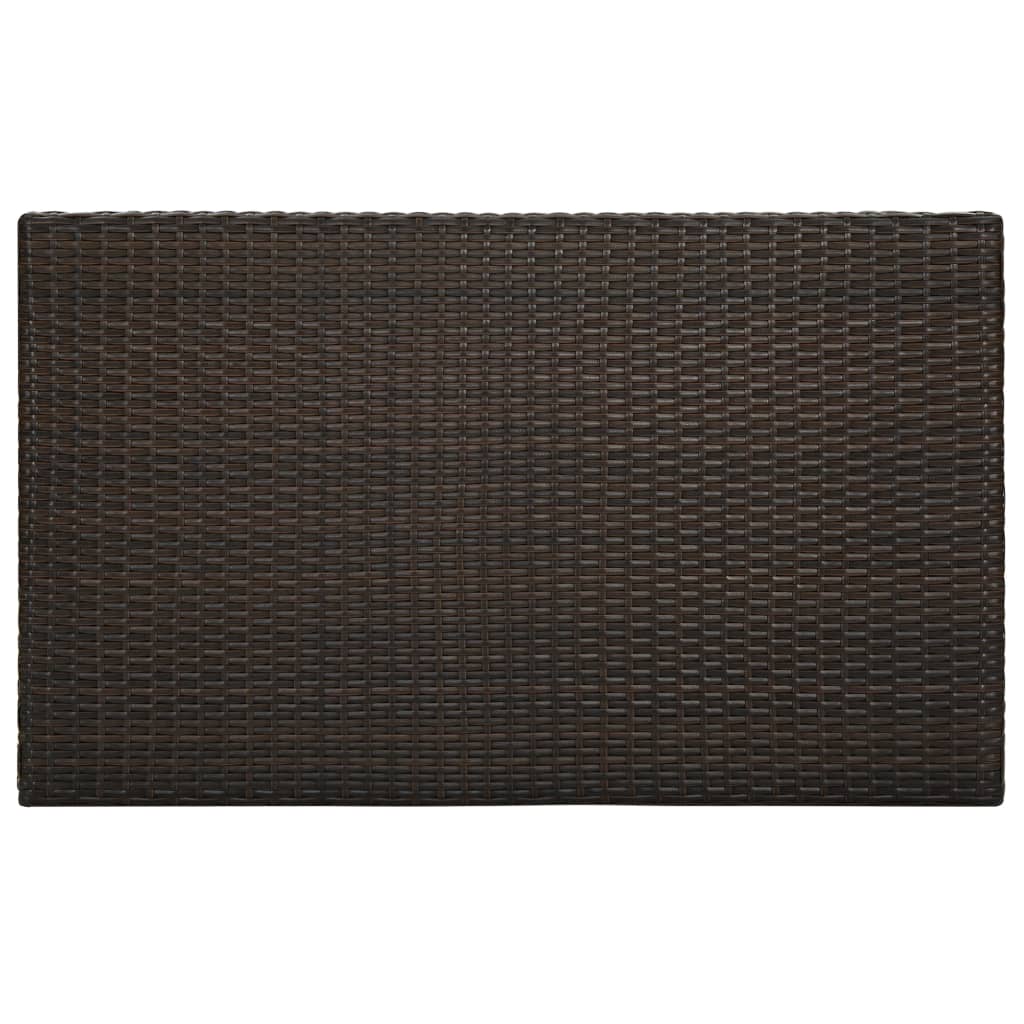 Tuinbartafel 100X60,5X110,5 Cm Poly Rattan Bruin