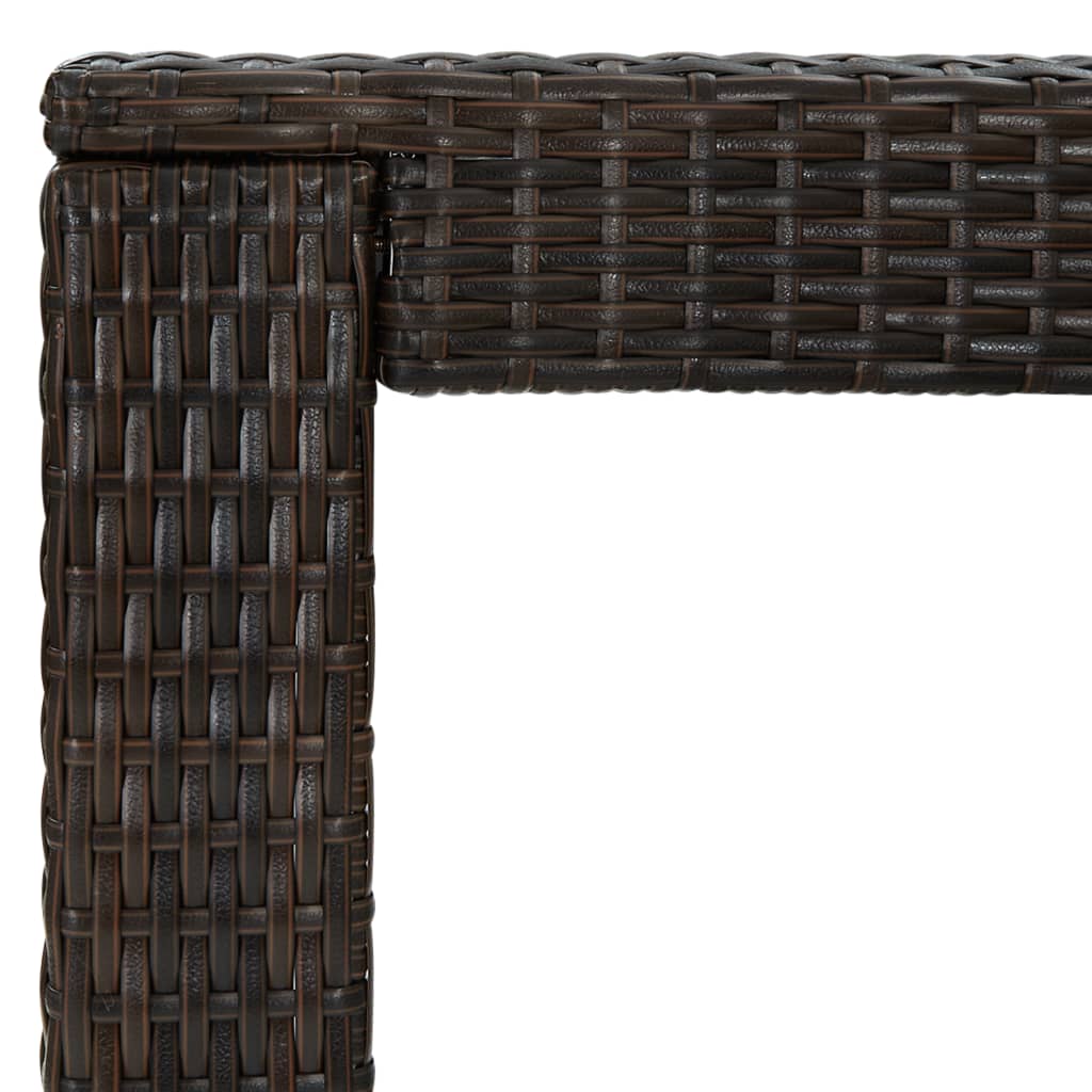 Tuinbartafel 100X60,5X110,5 Cm Poly Rattan Bruin
