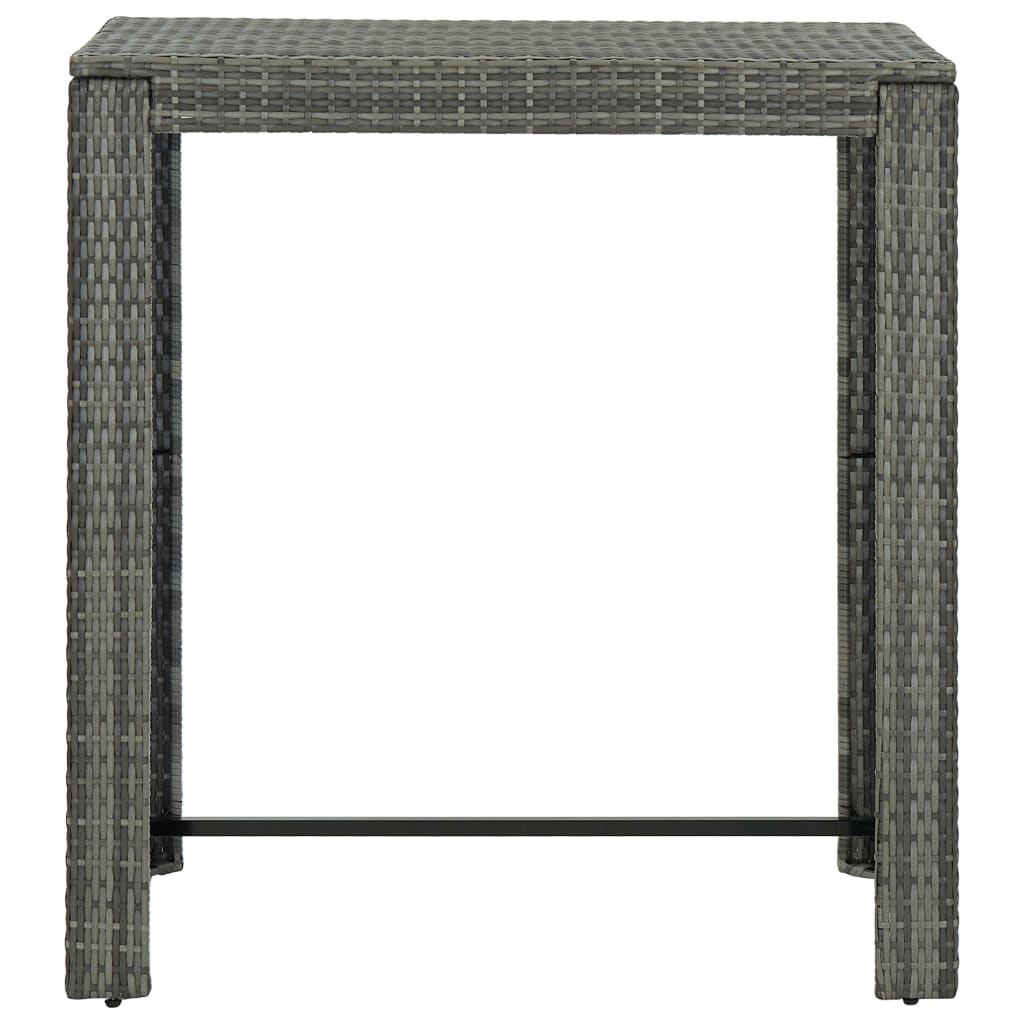 Tuinbartafel 100X60,5X110,5 Cm Poly Rattan Grijs