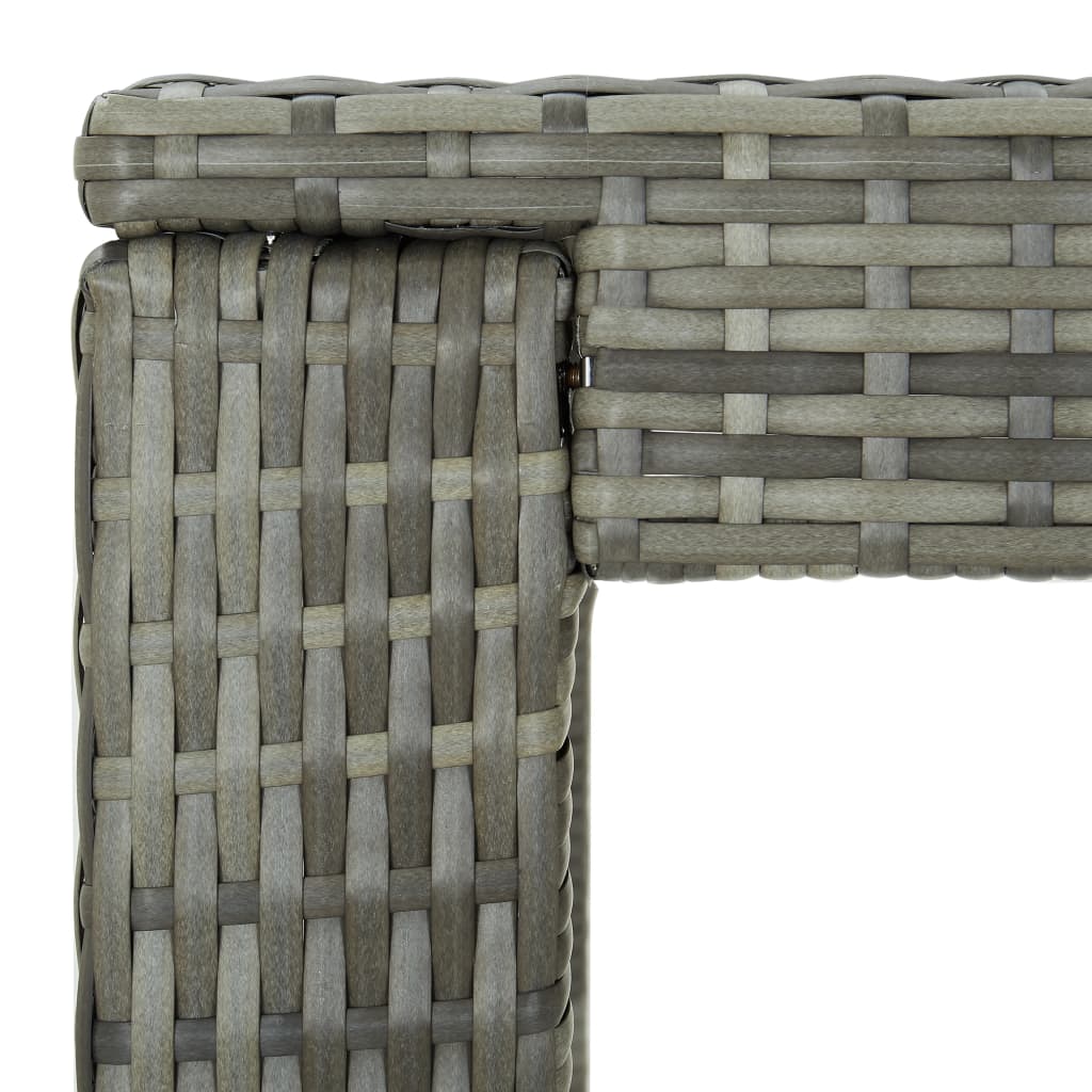 Tuinbartafel 100X60,5X110,5 Cm Poly Rattan Grijs