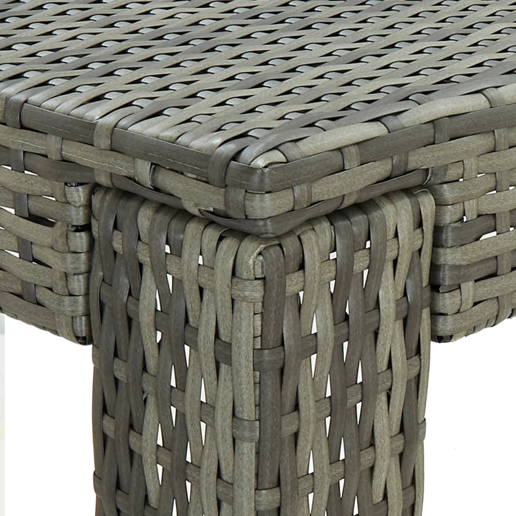 Tuinbartafel 100X60,5X110,5 Cm Poly Rattan Grijs