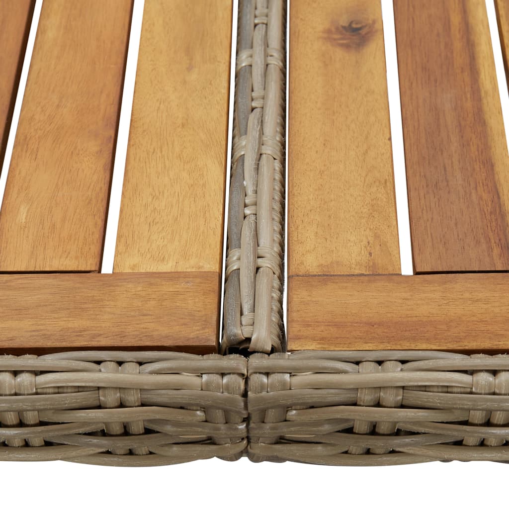 Tuintafel 200X100X74 Cm Poly Rattan Bruin