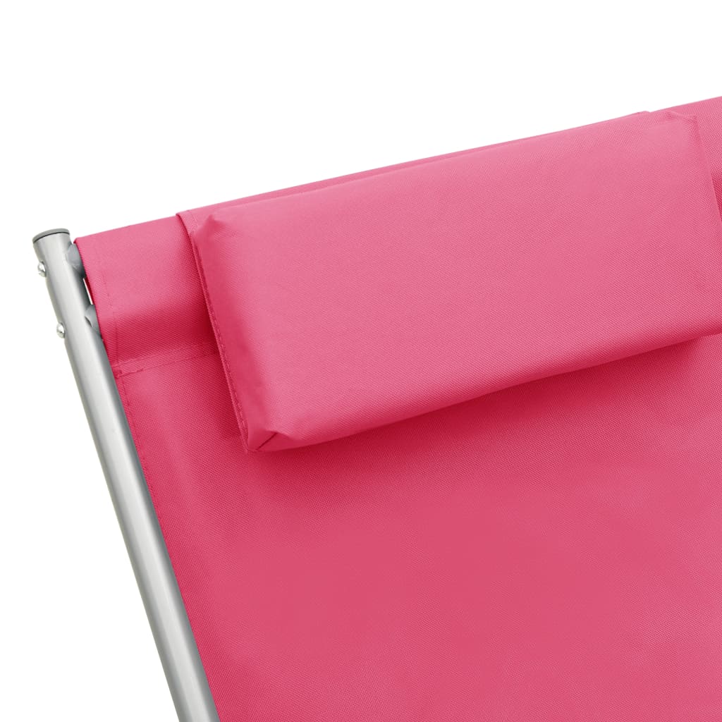Klapstoelen 2 St Staal Roze