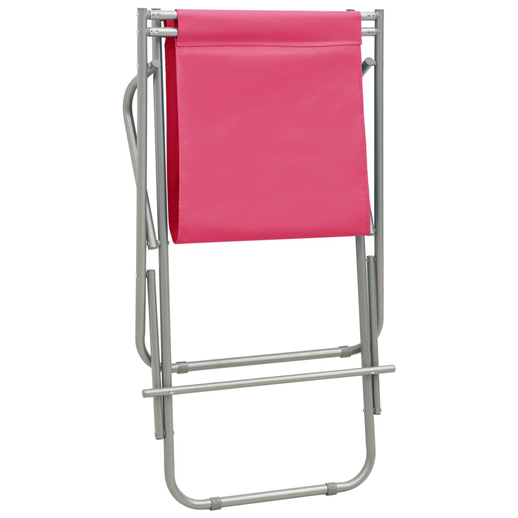 Klapstoelen 2 St Staal Roze