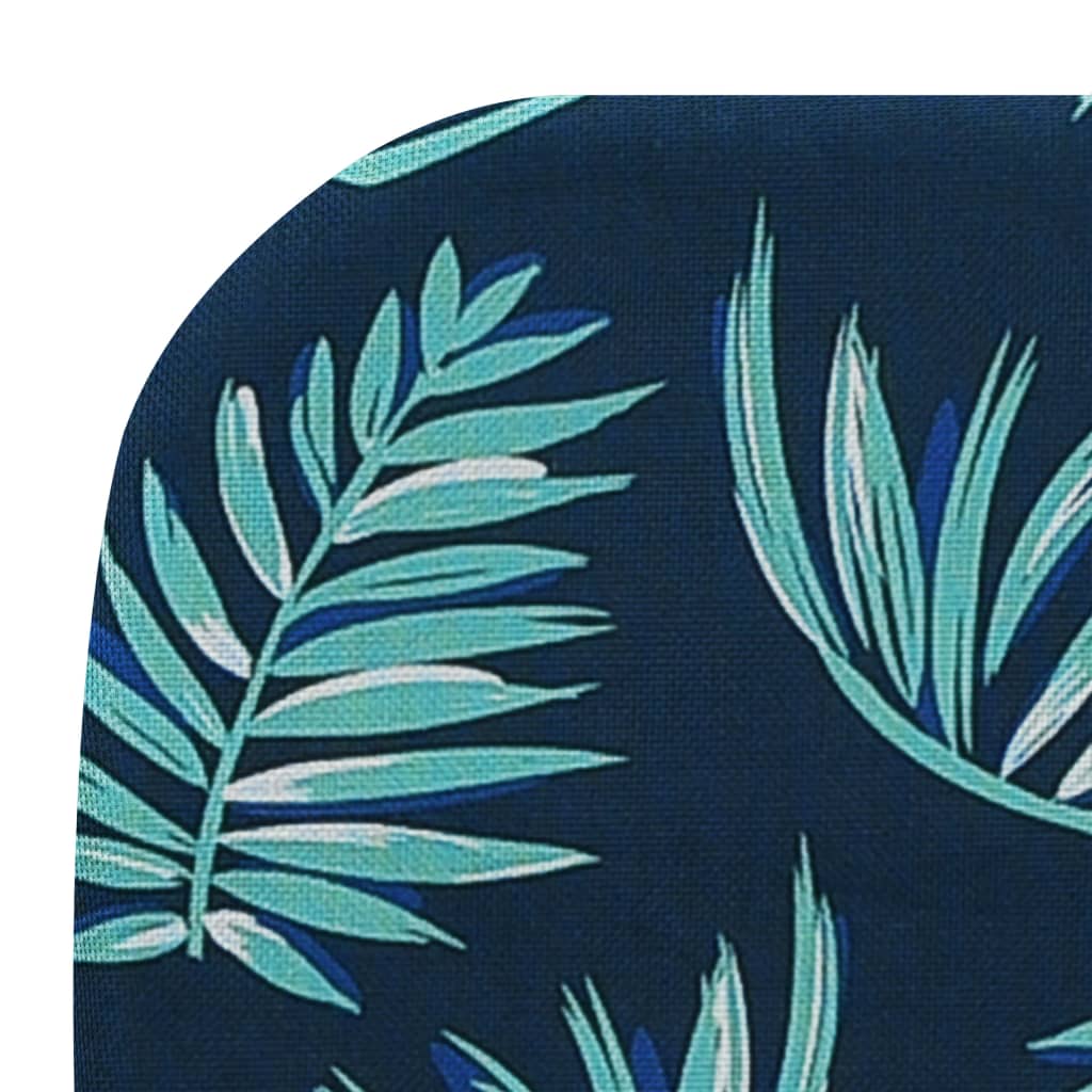 Zusammenklappbare Sonnenliegen, 2 Stück, Stahl und Stoff, Blattmuster