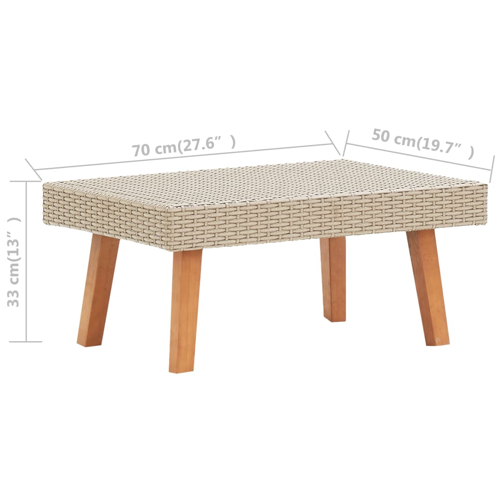 Tuintafel Poly Rattan Beige