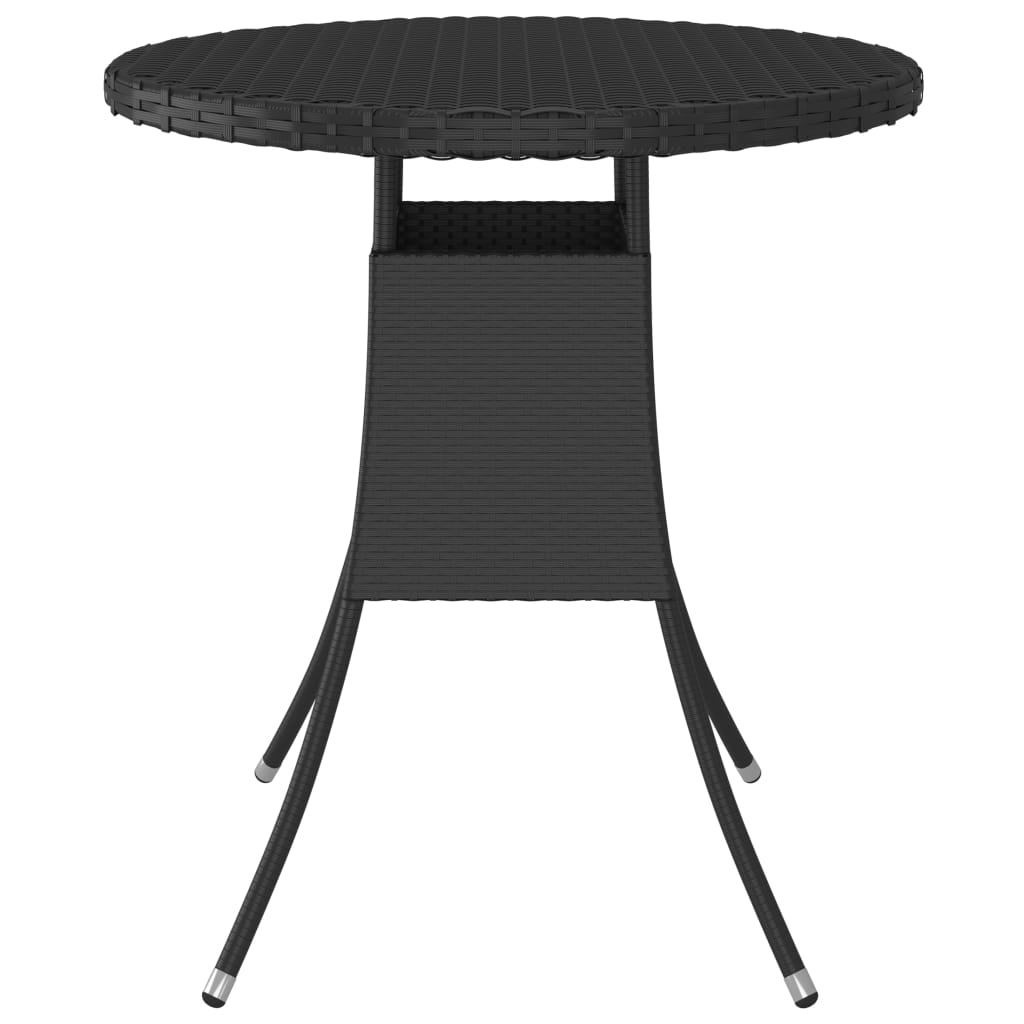 Tuintafel 70X70X73 Cm Poly Rattan Zwart