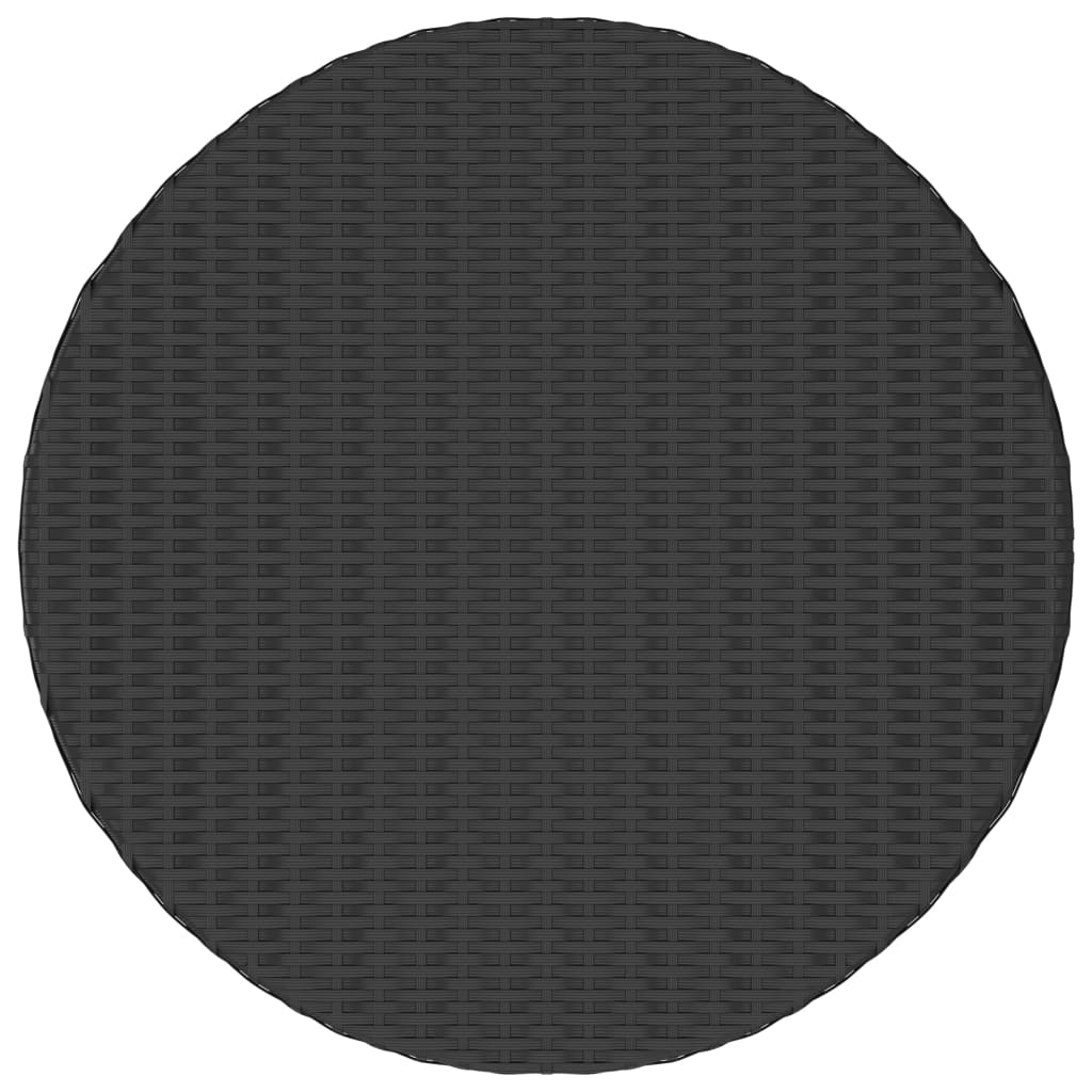 Tuintafel 70X70X73 Cm Poly Rattan Zwart