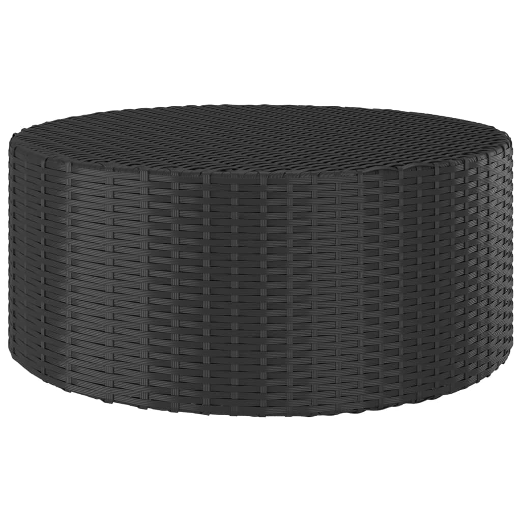 Salontafel 68X68X30 Cm Poly Rattan Zwart