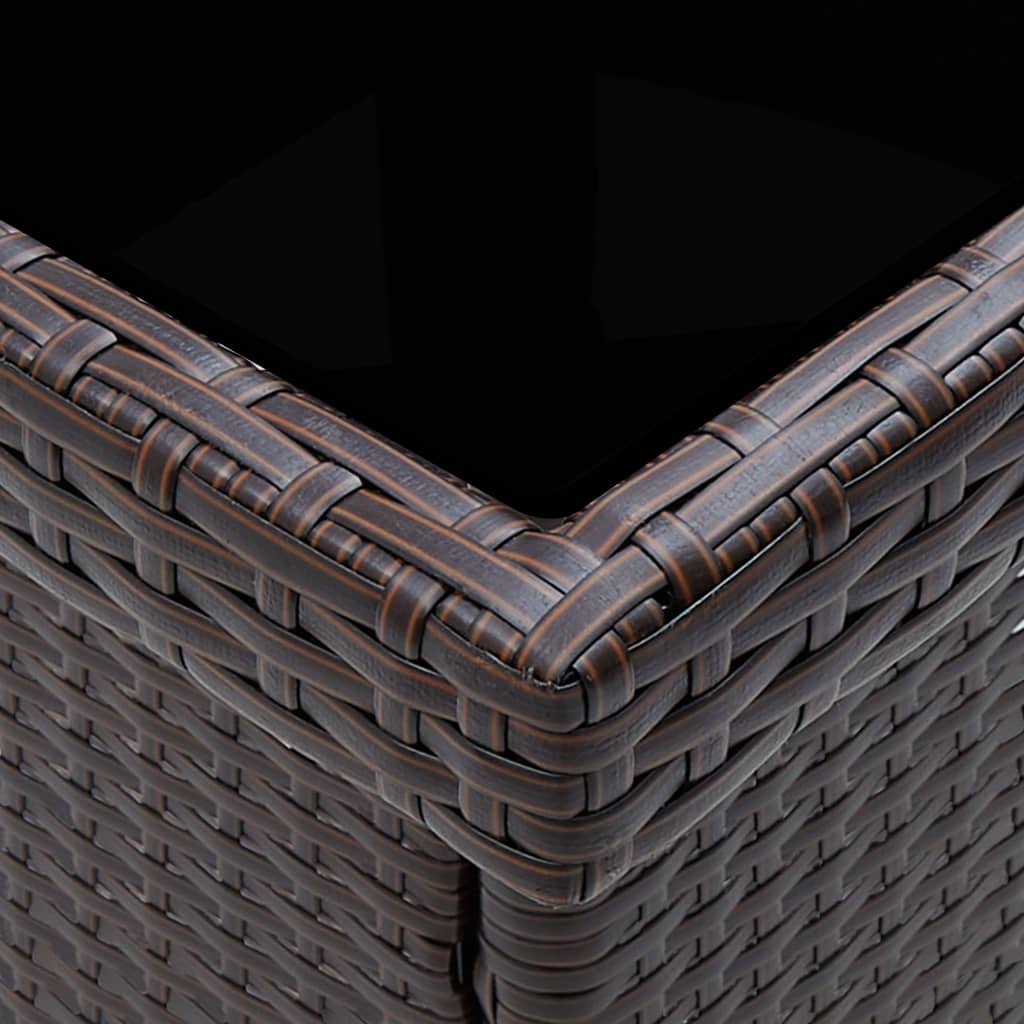 Tuintafel Poly Rattan Bruin