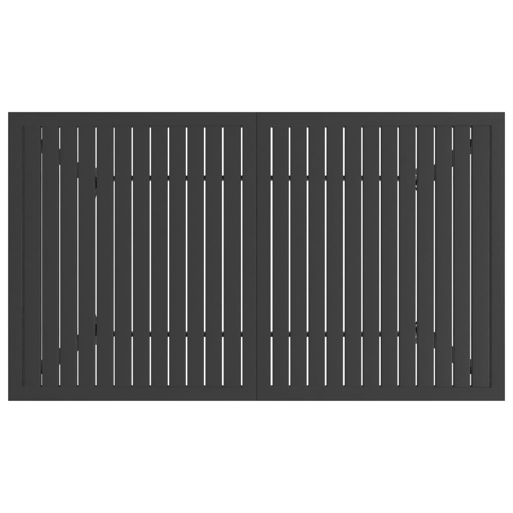 Tuintafel 140X80X72 Cm Staal Antraciet