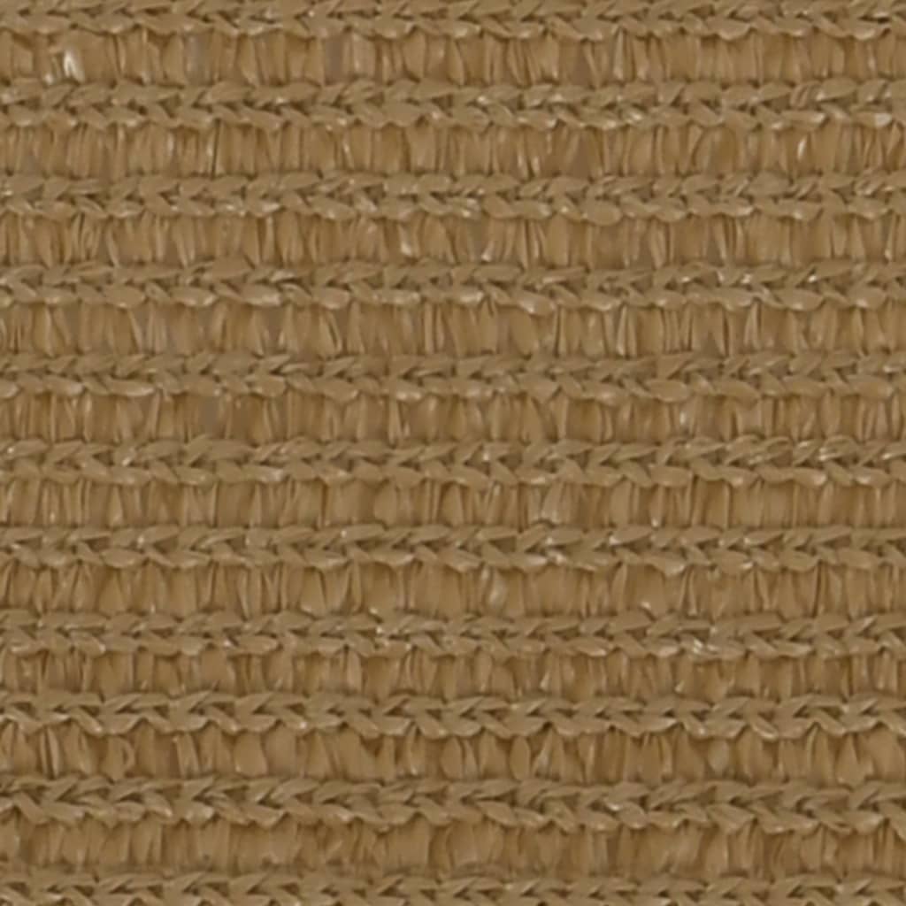Sonnensegel, 160 g/m², 3/4 x 2 m, HDPE, Taupe