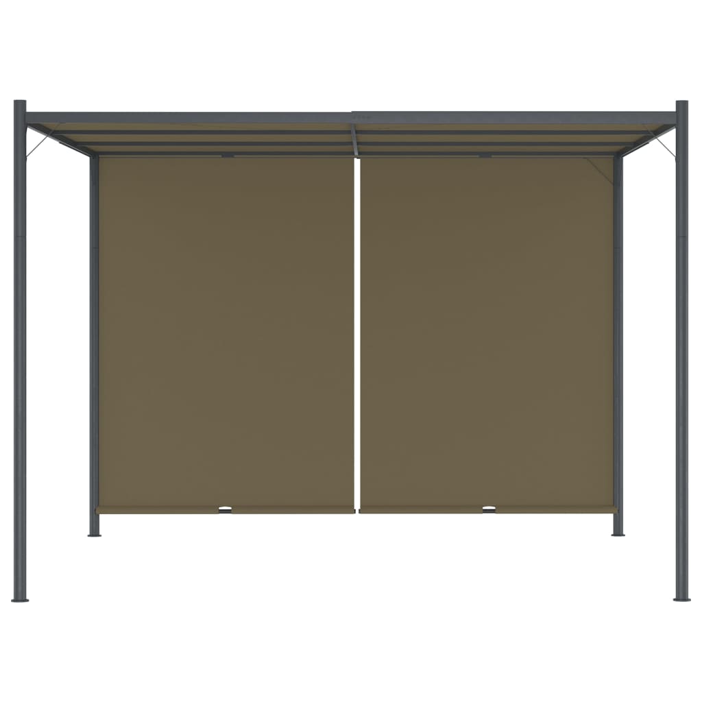 Pergola Met Uittrekbaar Dak 180 G/M² 3X3 M Taupe