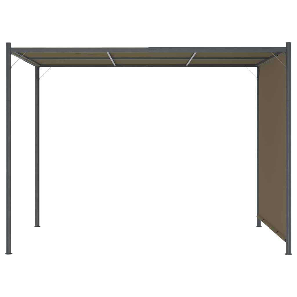Pergola Met Uittrekbaar Dak 180 G/M² 3X3 M Taupe