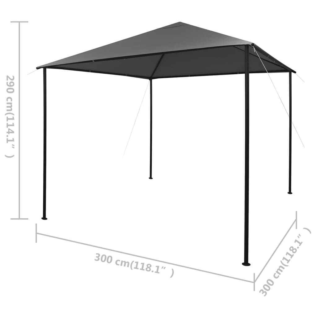 Prieel 180 G/M² 3X3 M Stof En Staal Antraciet