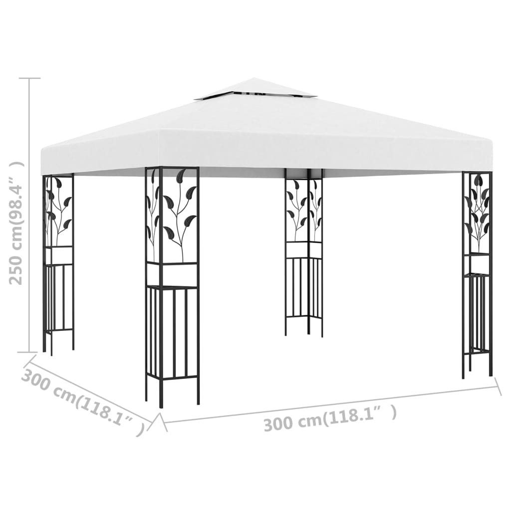 Pavillon 180 g/m² 3 x 3 m weiß