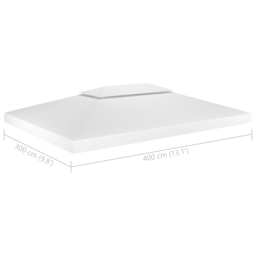 Prieeldak 2-Laags 310 G/M² 4X3 M Wit