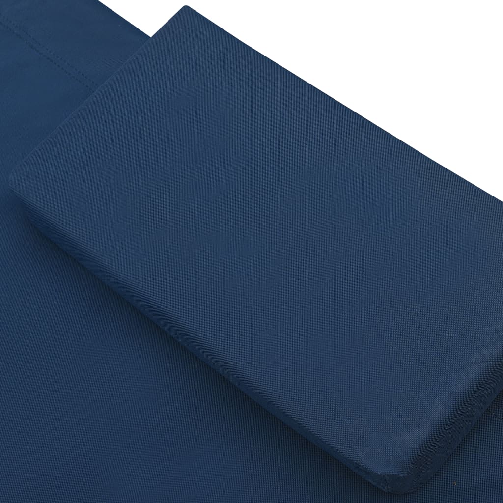 Loungebed Met Luifel En Kussens Blauw
