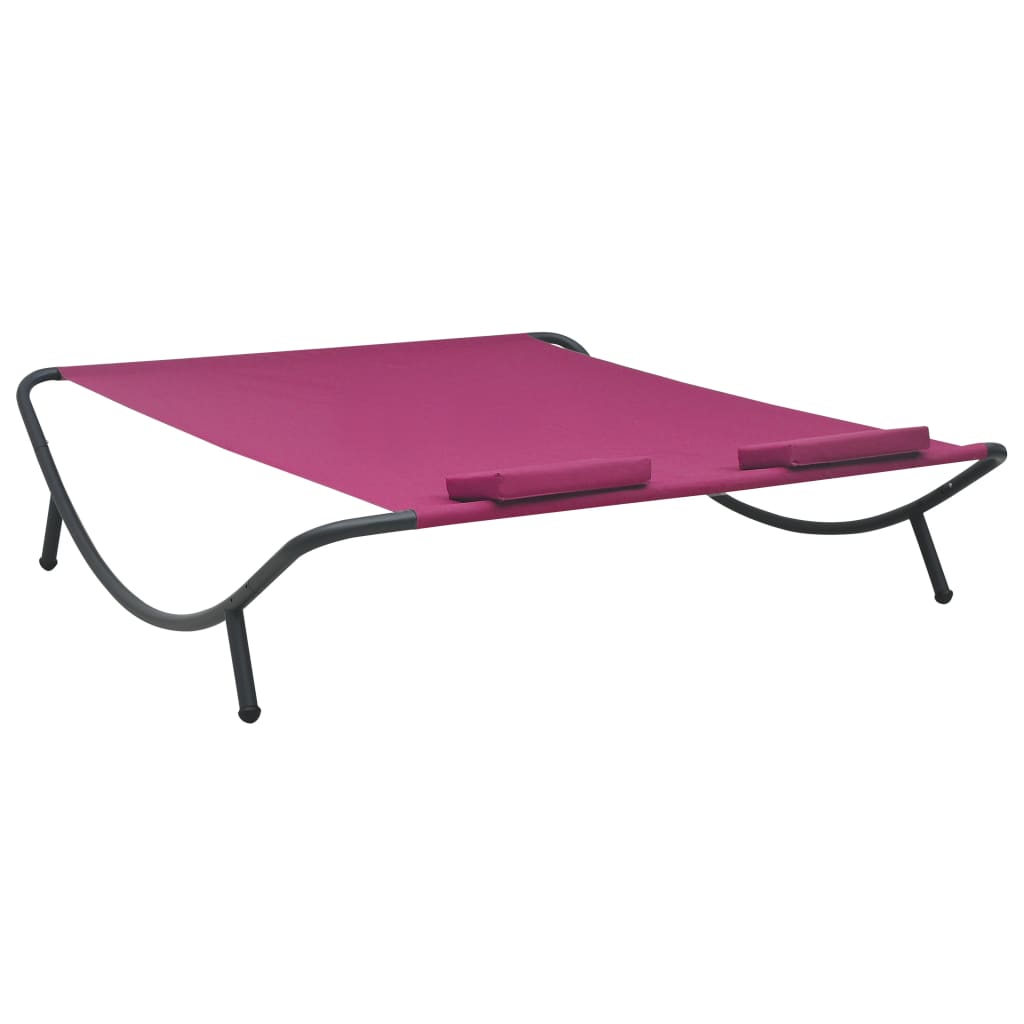Loungebed Stof Roze