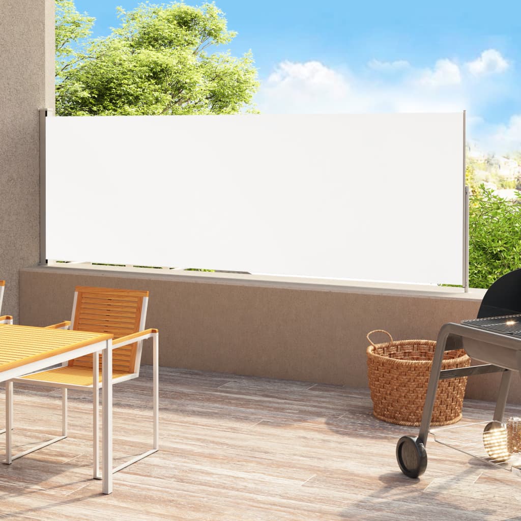 Tuinscherm Uittrekbaar 180X500 Cm Crèmekleurig