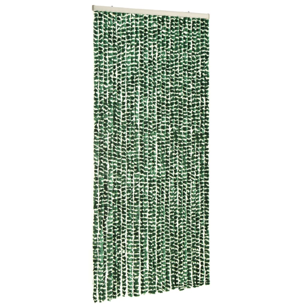 Vliegengordijn 100X220 Cm Chenille Groen En Wit