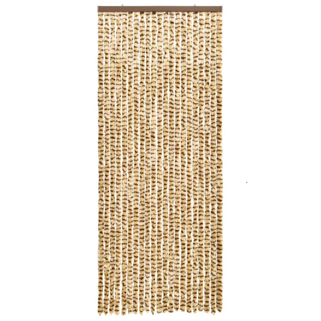 Vliegengordijn 56X185 Cm Chenille Beige En Bruin
