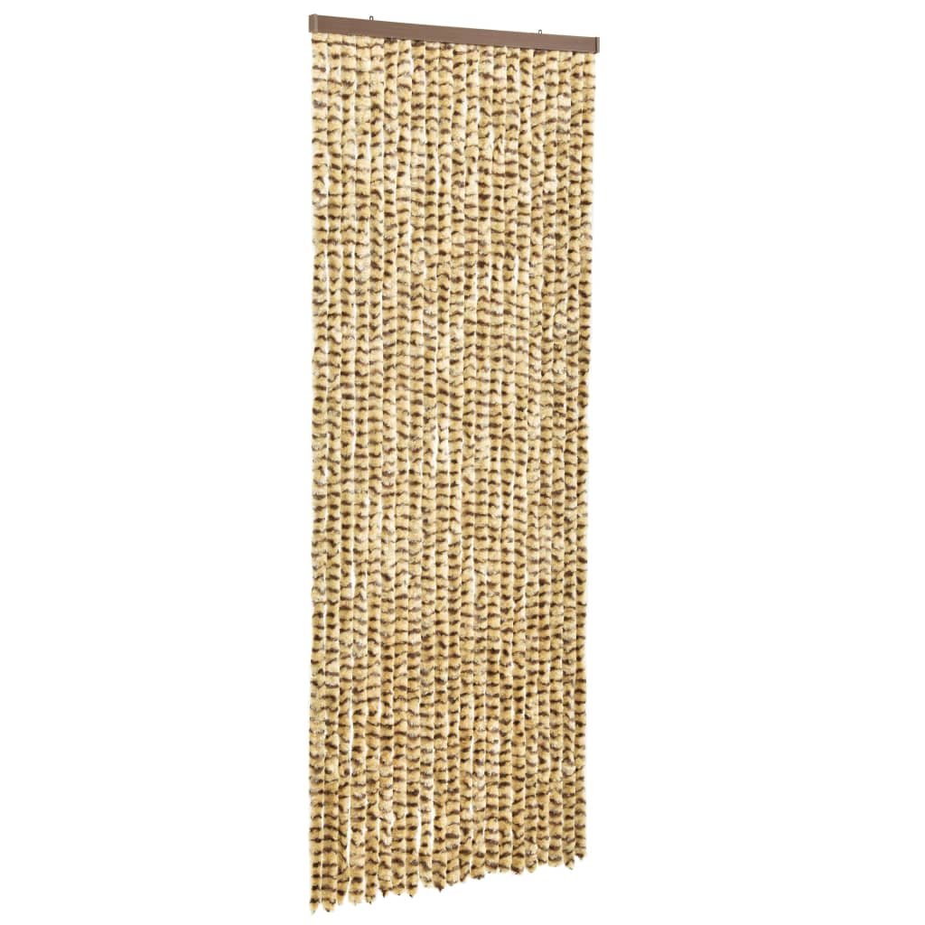 Vliegengordijn 56X185 Cm Chenille Beige En Bruin