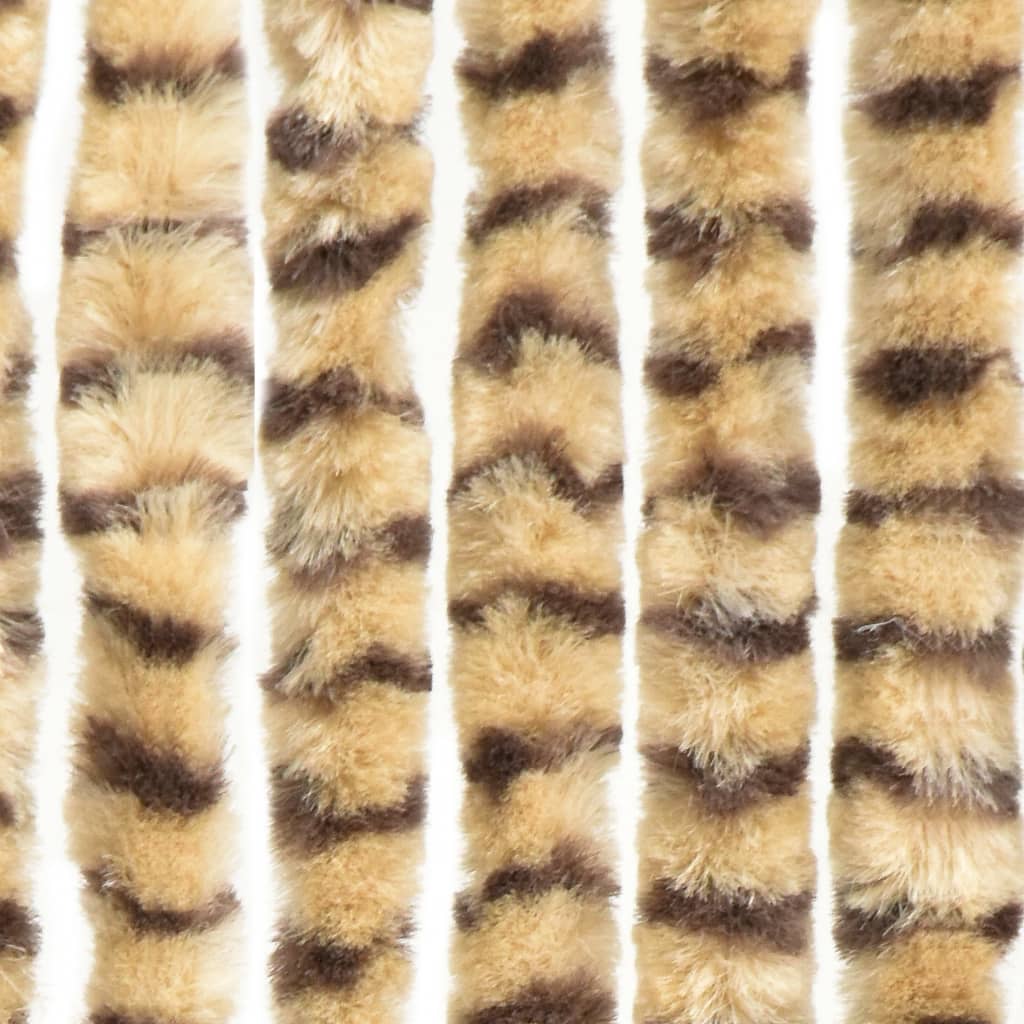 Vliegengordijn 56X185 Cm Chenille Beige En Bruin