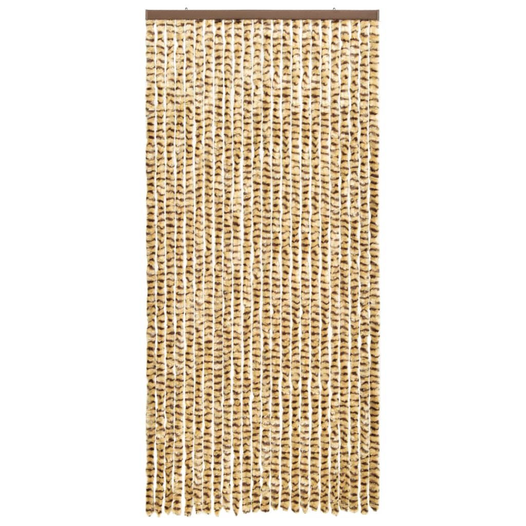 Vliegengordijn 100X220 Cm Chenille Beige En Bruin