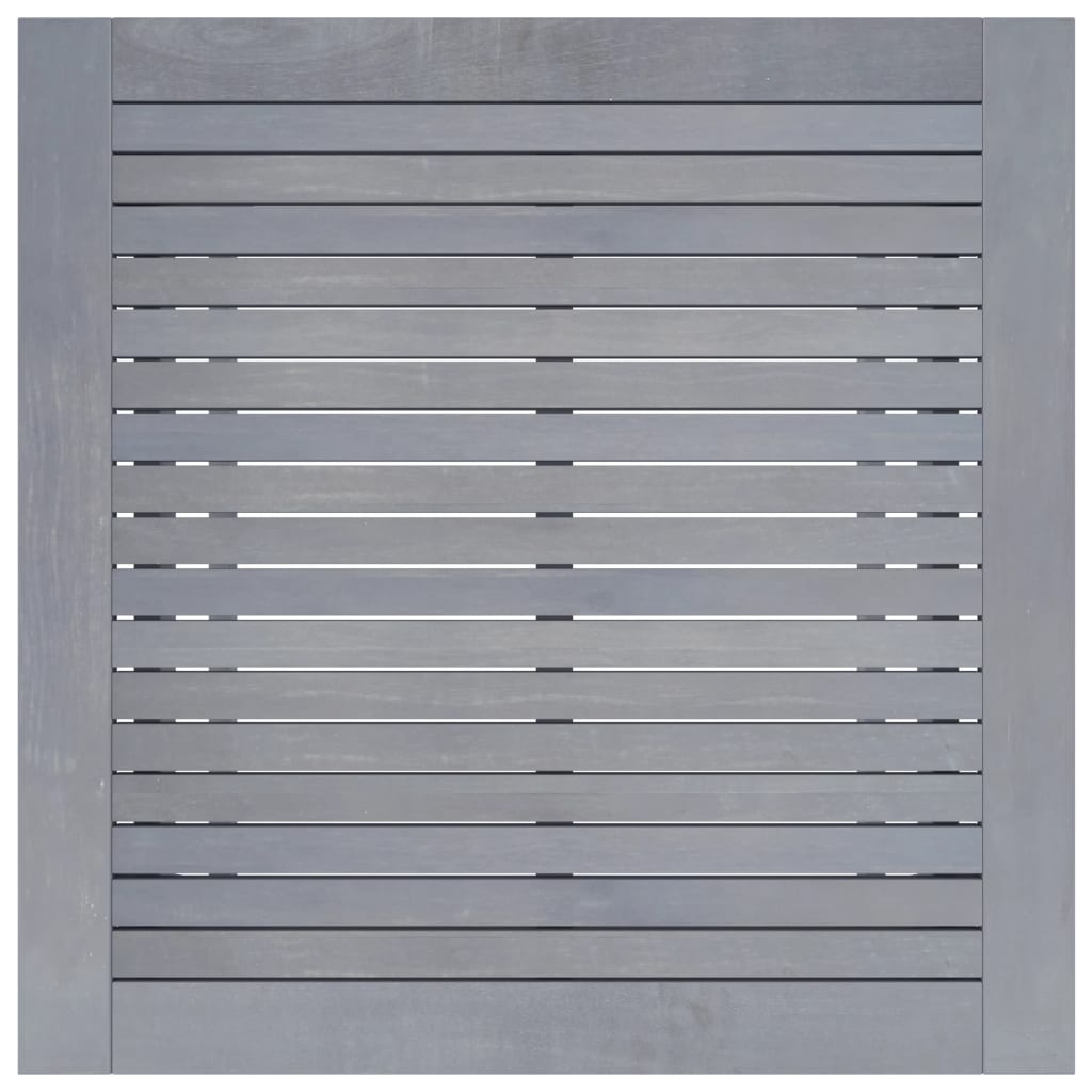 Tuintafel 88X88X74 Cm Massief Acaciahout Grijs
