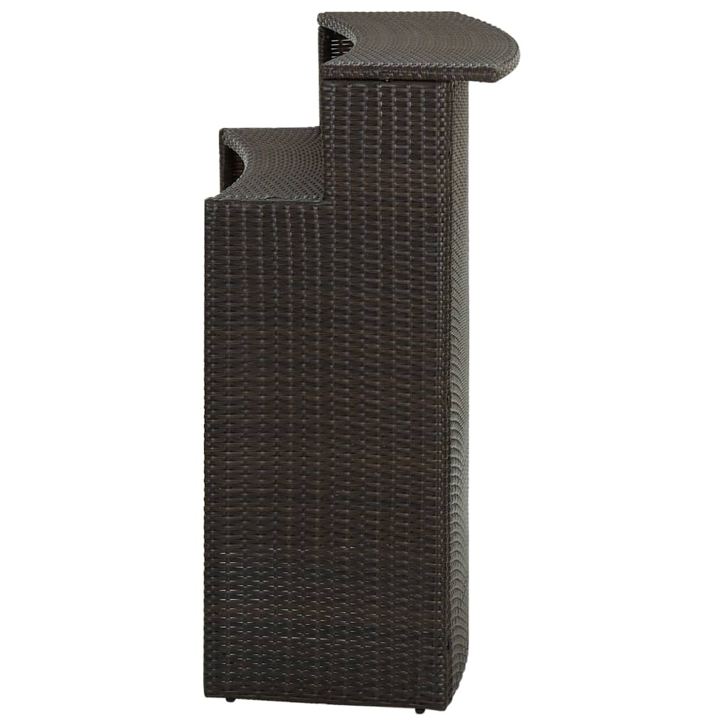 Tuinbartafel 120X55X110 Cm Poly Rattan Bruin