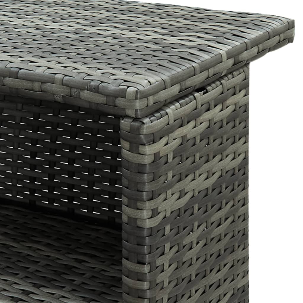 Tuinbartafel 120X55X110 Cm Poly Rattan Grijs
