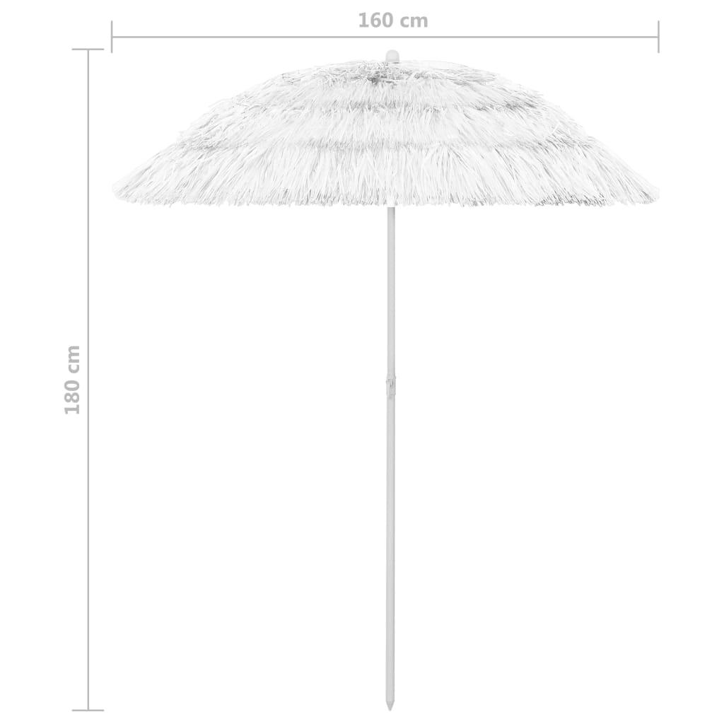 Strandparasol Hawaï 180 Cm Wit